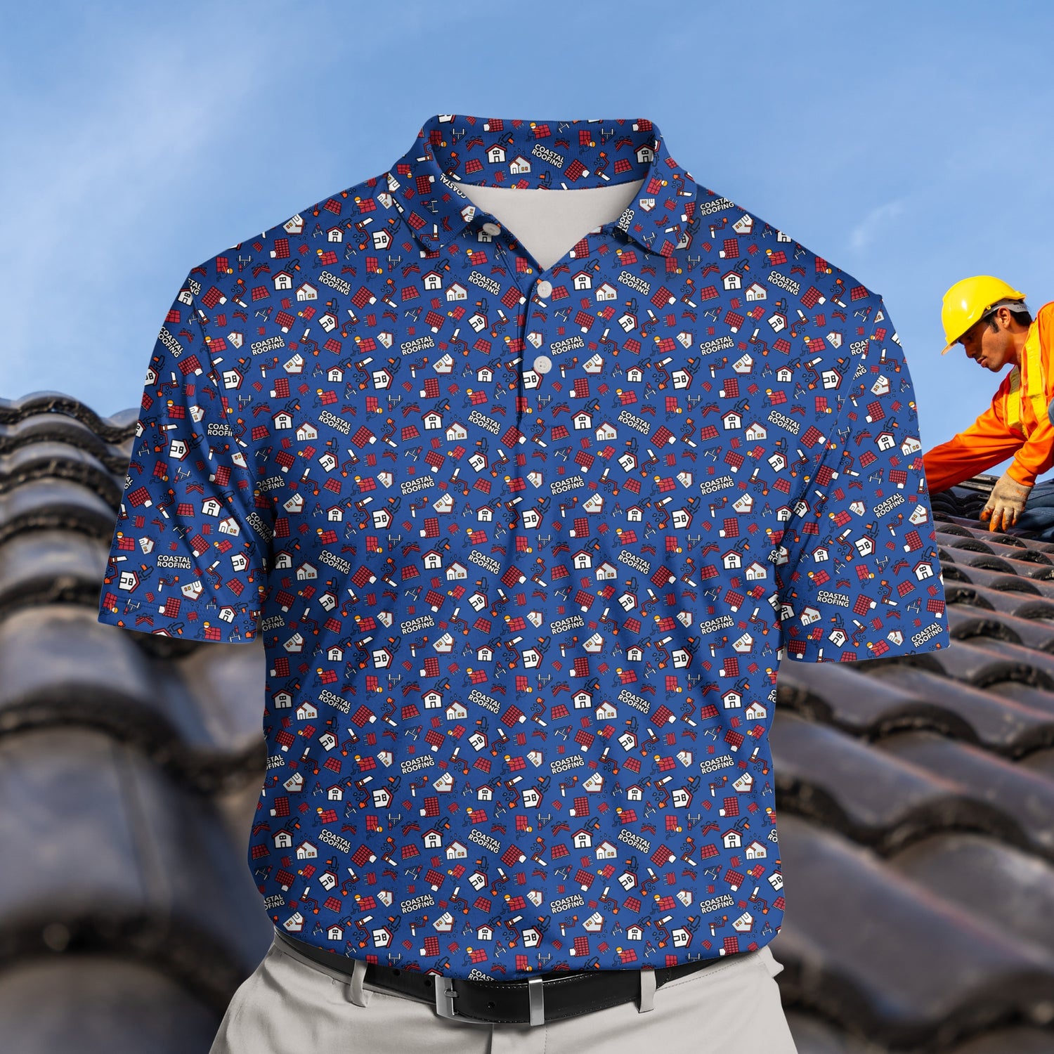 Design your own polo shirts with your seamless pattern file.